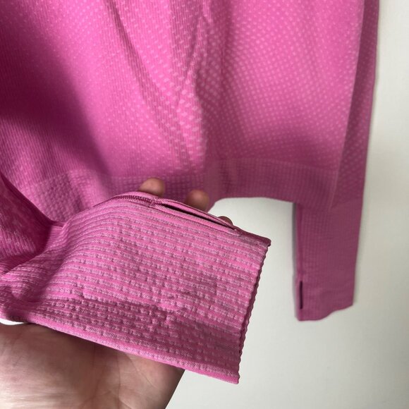 Lululemon Athletic Rest Less Cropped 1/2 Zip Pullover Pink Women’s Size 10 - Picture 6 of 9